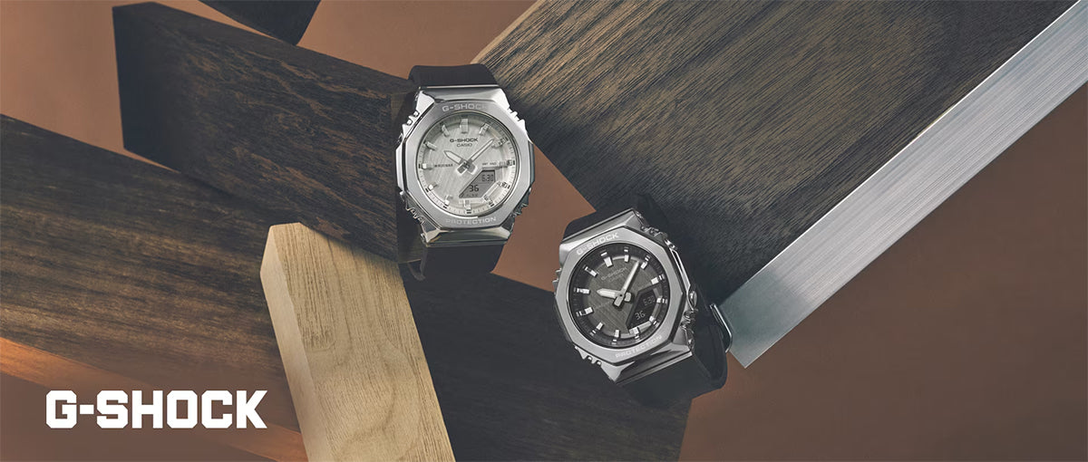 G-SHOCK ミッドサイズ メタルカバード GM-S2110-1A7JF メンズ レディース 電池式 アナデジ オクタゴン 樹脂バンド シルバー