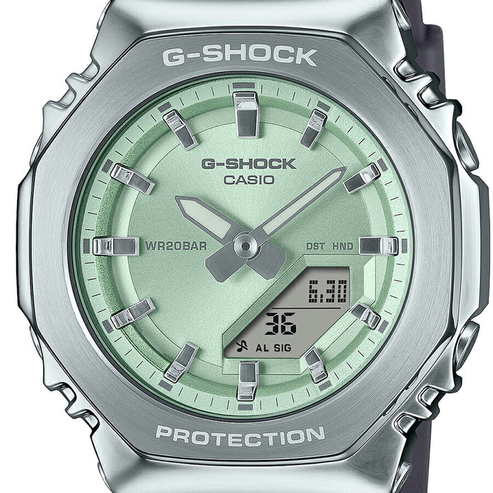 G-SHOCK ミッドサイズ メタルカバード GM-S2110-3AJF メンズ レディース 腕時計 電池式 アナデジ オクタゴン グリーンダイヤル 樹脂バンド 国内正規品 カシオ