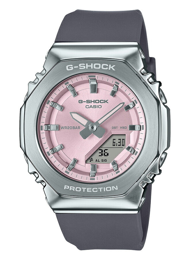 G-SHOCK ミッドサイズ メタルカバード GM-S2110-4AJF メンズ レディース 腕時計 電池式 アナデジ オクタゴン ピンクダイヤル 樹脂バンド 国内正規品 カシオ