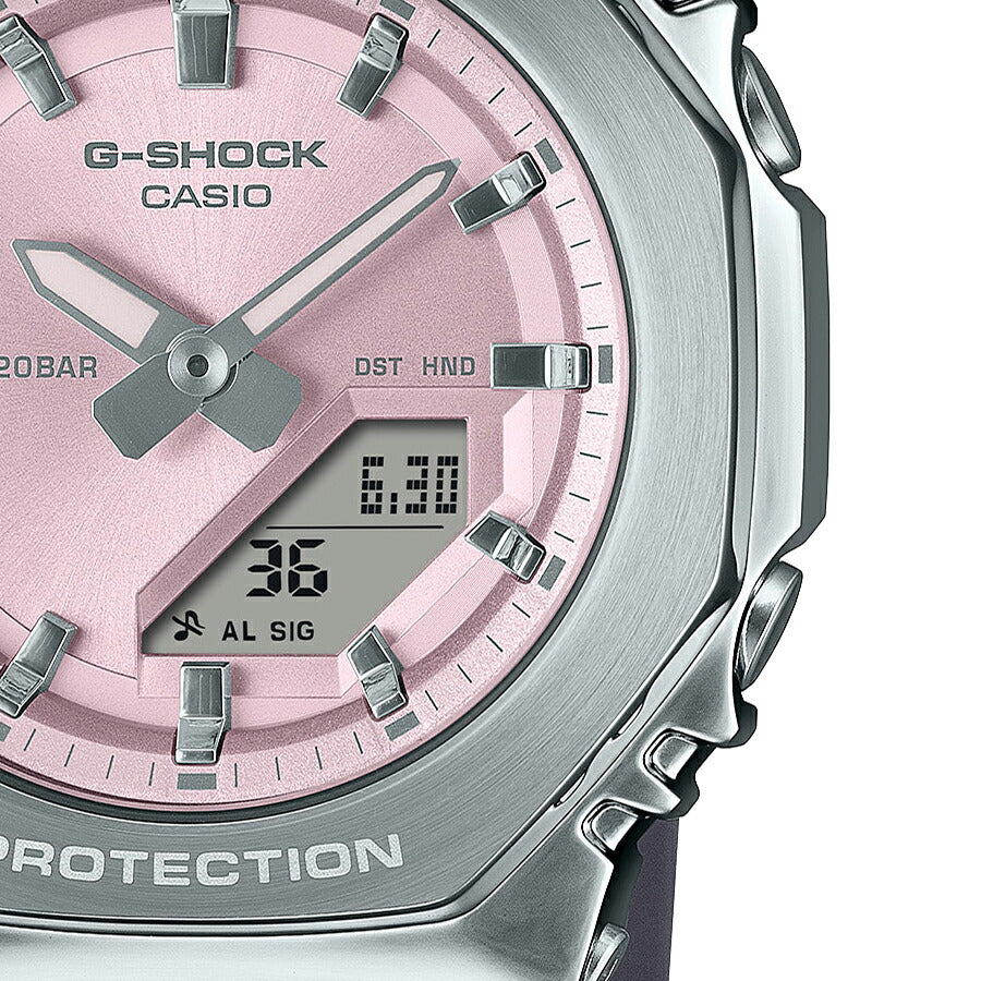 G-SHOCK ミッドサイズ メタルカバード GM-S2110-4AJF メンズ レディース 腕時計 電池式 アナデジ オクタゴン ピンクダイヤル 樹脂バンド 国内正規品 カシオ