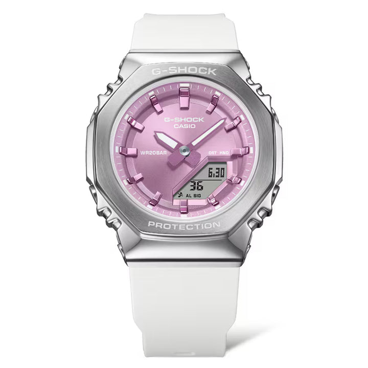 G-SHOCK ミッドサイズ メタルカバード GM-S2110-7A6JF メンズ レディース 腕時計 電池式 アナデジ オクタゴン パープルダイヤル 樹脂バンド 国内正規品 カシオ