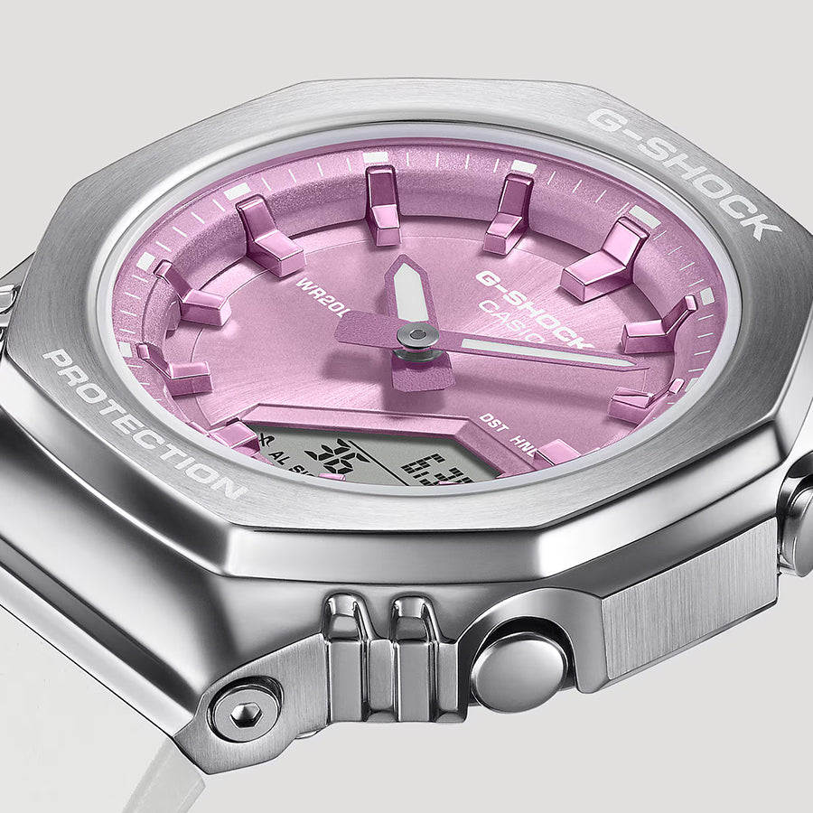 G-SHOCK ミッドサイズ メタルカバード GM-S2110-7A6JF メンズ レディース 腕時計 電池式 アナデジ オクタゴン パープルダイヤル 樹脂バンド 国内正規品 カシオ