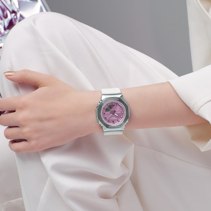 G-SHOCK ミッドサイズ メタルカバード GM-S2110-7A6JF メンズ レディース 腕時計 電池式 アナデジ オクタゴン パープルダイヤル 樹脂バンド 国内正規品 カシオ
