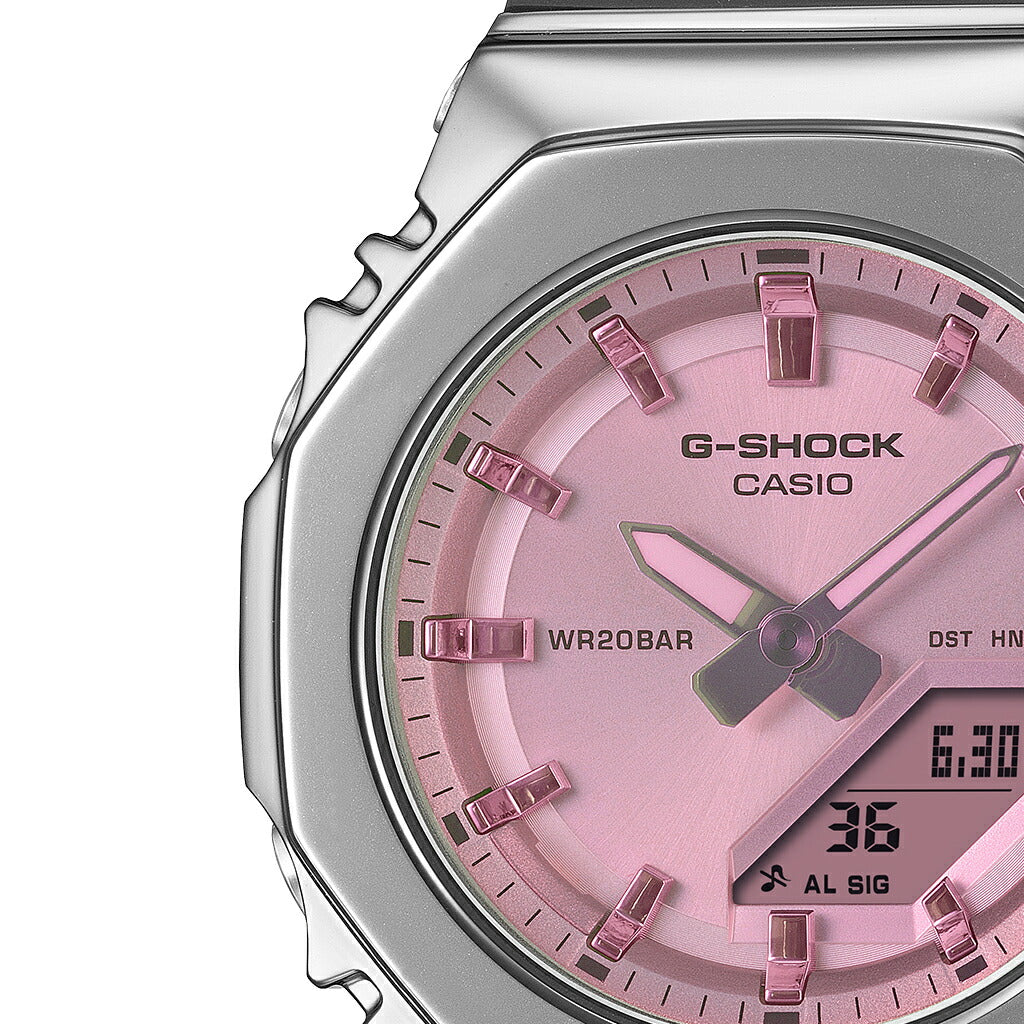 G-SHOCK ミッドサイズ メタルカバード サマーリフレクション ピンク GM-S2110SR-1AJF メンズ レディース 電池式 アナデジ オクタゴン 樹脂バンド
