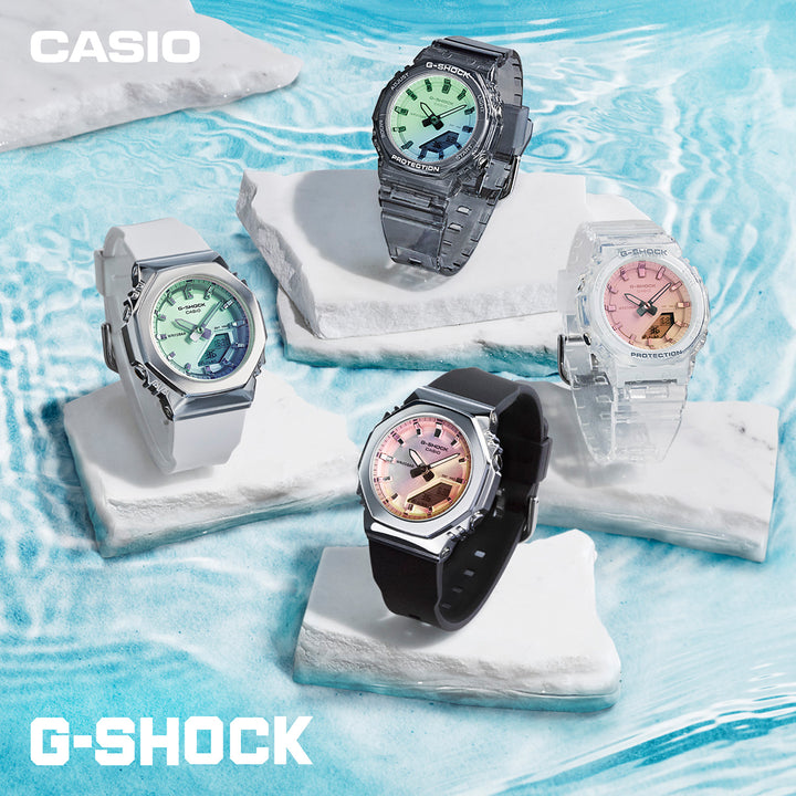 G-SHOCK ミッドサイズ メタルカバード サマーリフレクション グリーン GM-S2110SR-7AJF メンズ レディース 電池式 アナデジ オクタゴン 樹脂バンド