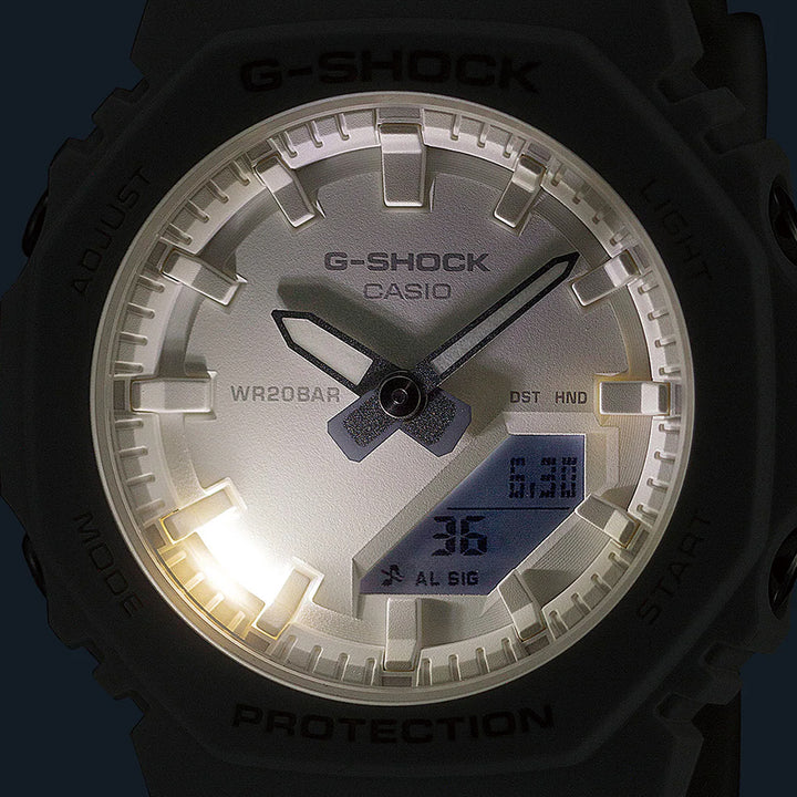 G-SHOCK プチサイズ TONE-ON-TONE GMA-P2100-7AJF レディース 腕時計 電池式 アナデジ オクタゴン ホワイト 樹脂バンド 国内正規品 カシオ