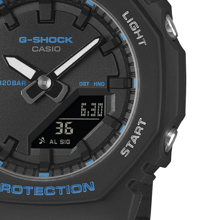 G-SHOCK プチサイズ ブルーアクセントシリーズ GMA-P2100BA-1AJF レディース 電池式 アナデジ オクタゴン 樹脂バンド ブラック