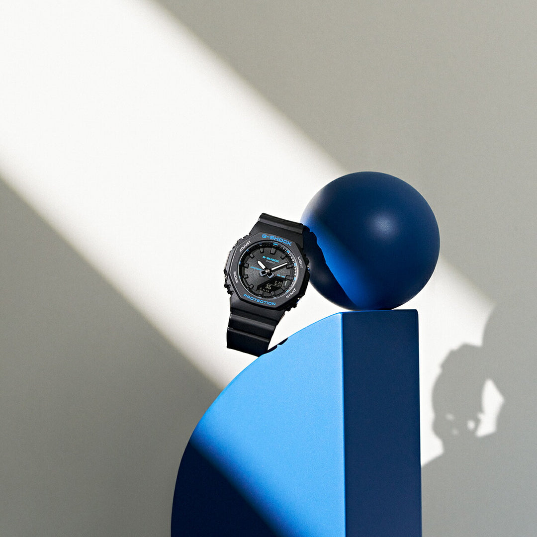 G-SHOCK プチサイズ ブルーアクセントシリーズ GMA-P2100BA-1AJF レディース 電池式 アナデジ オクタゴン 樹脂バンド ブラック