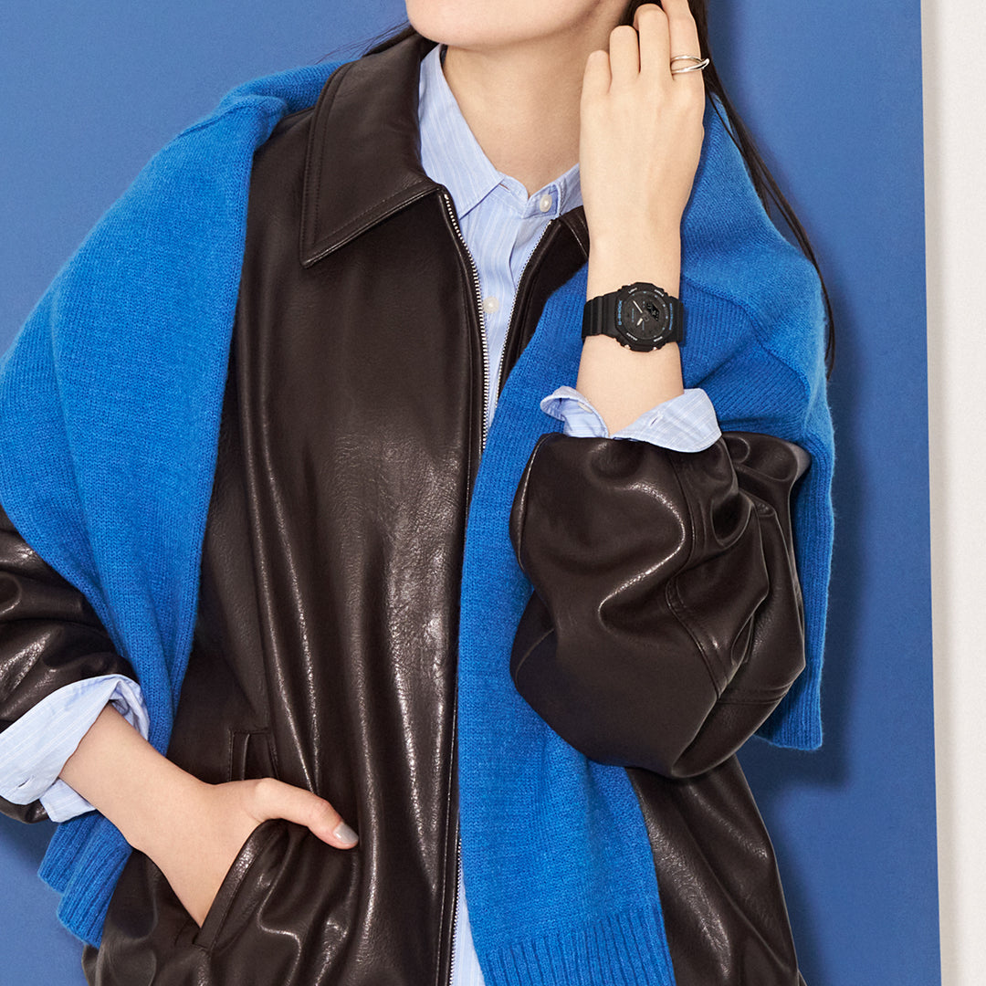 G-SHOCK プチサイズ ブルーアクセントシリーズ GMA-P2100BA-1AJF レディース 電池式 アナデジ オクタゴン 樹脂バンド ブラック