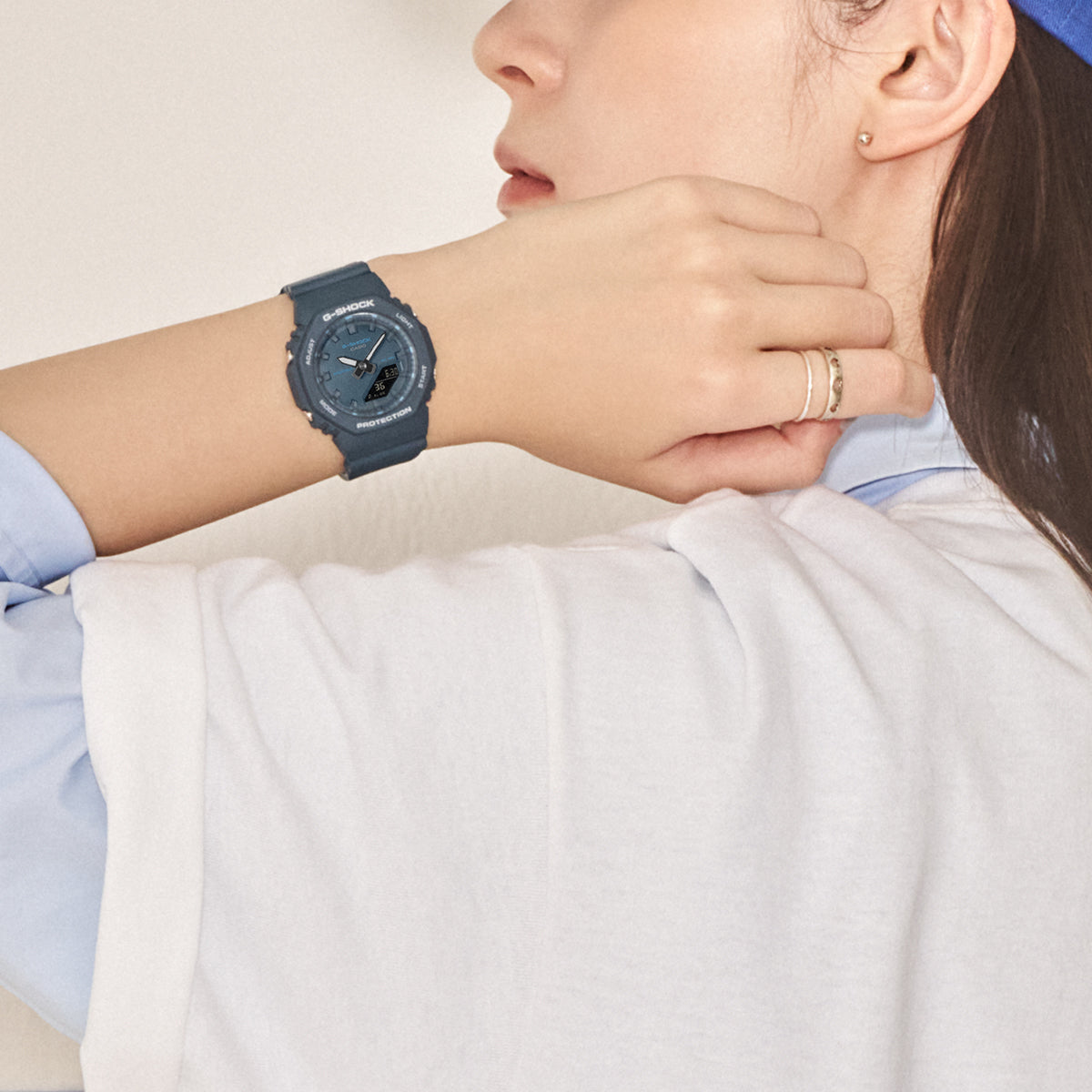 【新品】カシオ CASIO G-SHOCK 腕時計 レディース GMA-P2100BA-2ADR クォーツ 電池式 ブルーxブルー アナデジ表示 G-SHOCK gショック ジーショック クォーツ 電池式 GMA-P2100BA-2A