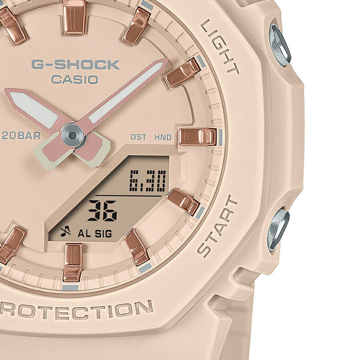 G-SHOCK プチサイズ メタリックインデックス GMA-P2100M-4AJF レディース 電池式 アナデジ オクタゴン 樹脂バンド ベージュピンク 国内正規品 カシオ