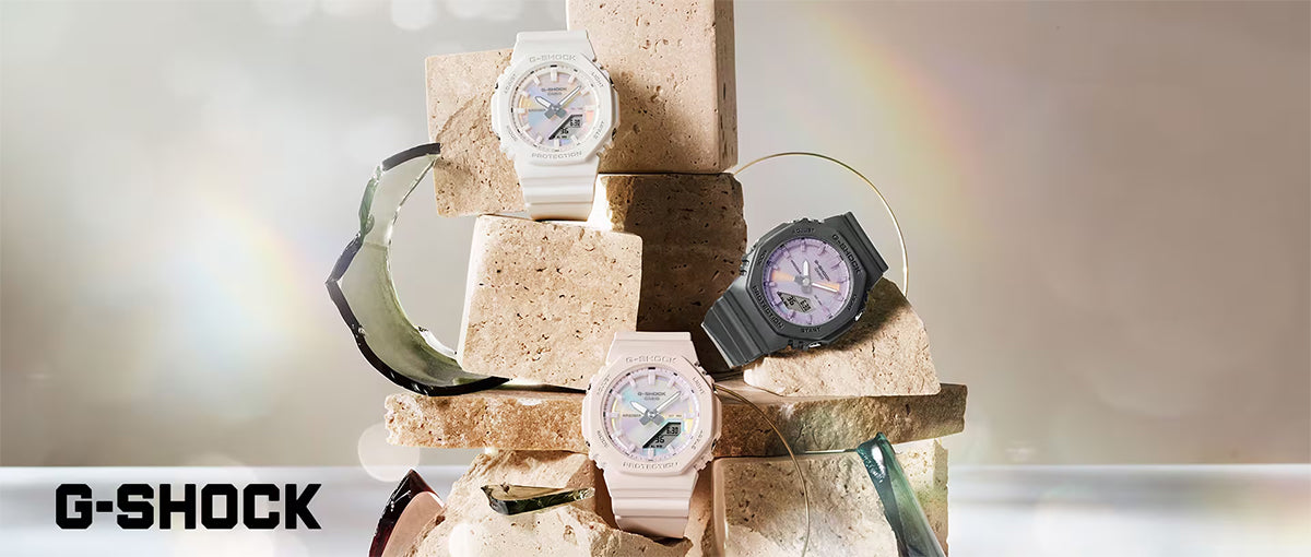 G-SHOCK プチサイズ 偏光カラーダイヤル GMA-P2100PC-7AJF レディース 電池式 アナデジ オクタゴン 樹脂バンド ホワイト