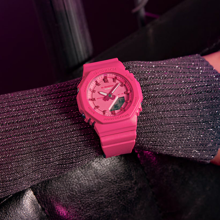 《2月7日発売》G-SHOCK コンパクトサイズ パワーピンク GMA-P2100PP-4AJF レディース 電池式 アナデジ オクタゴン ピンク 樹脂バンド 国内正規品 カシオ