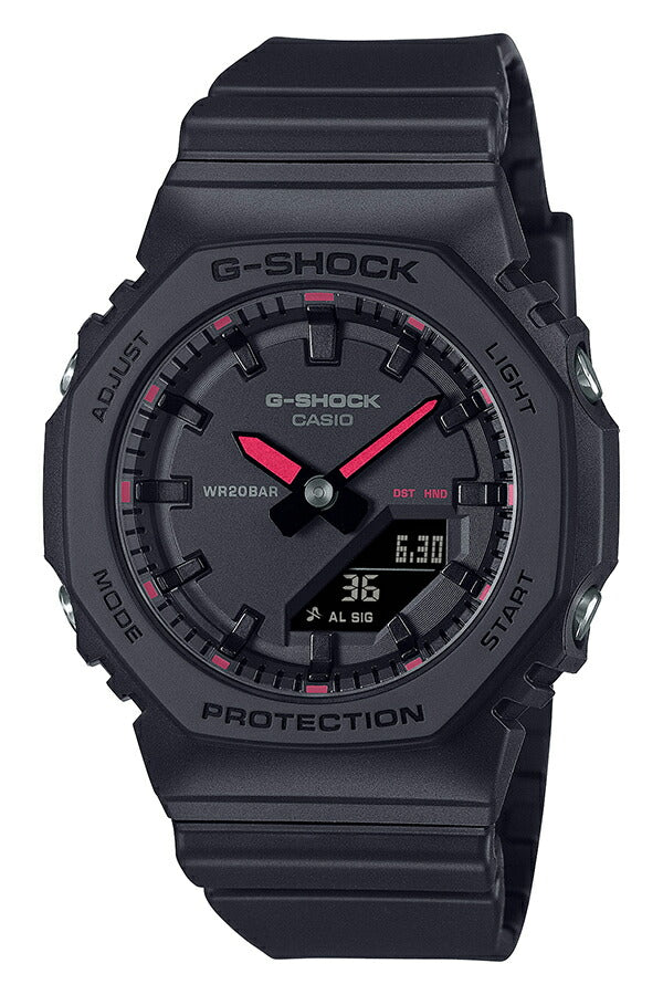 G-SHOCK プチサイズ スポーティアクセントカラー GMA-P2100SA-1A1JF レディース 電池式 アナデジ オクタゴン 樹脂バンド ブラック