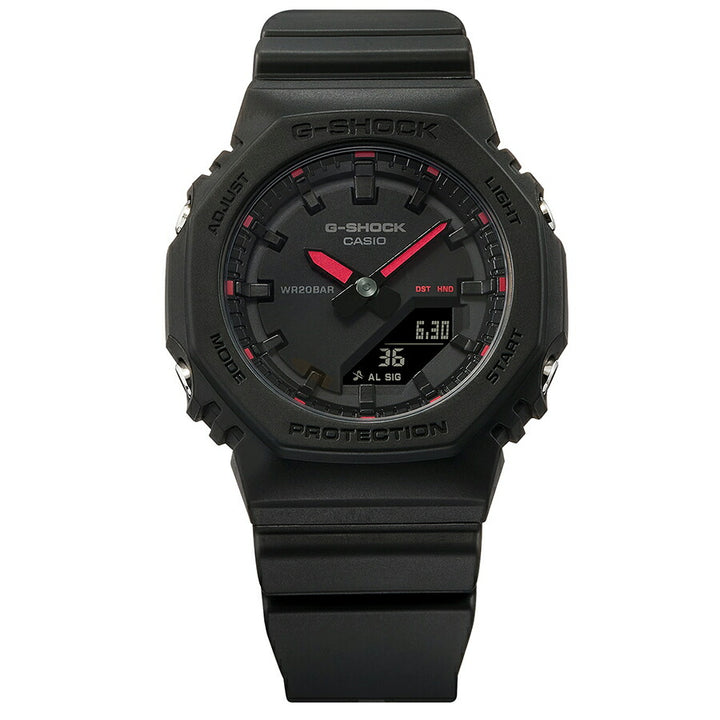 G-SHOCK プチサイズ スポーティアクセントカラー GMA-P2100SA-1A1JF レディース 電池式 アナデジ オクタゴン 樹脂バンド ブラック