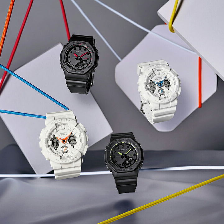 G-SHOCK プチサイズ スポーティアクセントカラー GMA-P2100SA-1A1JF レディース 電池式 アナデジ オクタゴン 樹脂バンド ブラック