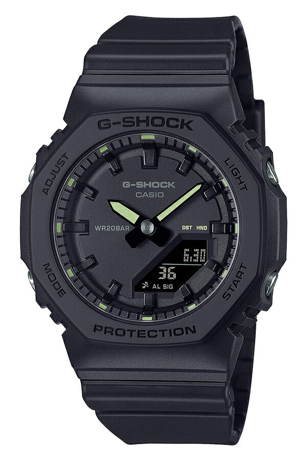 G-SHOCK プチサイズ スポーティアクセントカラー GMA-P2100SA-1A2JF レディース 電池式 アナデジ オクタゴン 樹脂バンド ブラック