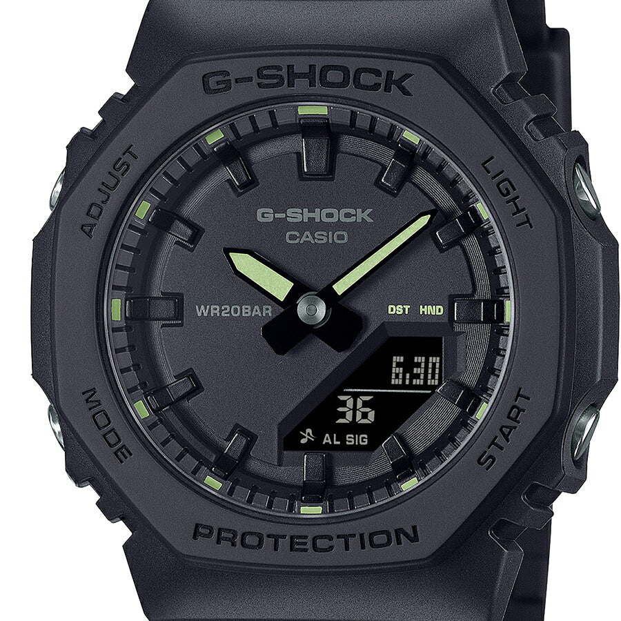 G-SHOCK プチサイズ スポーティアクセントカラー GMA-P2100SA-1A2JF レディース 電池式 アナデジ オクタゴン 樹脂バンド ブラック