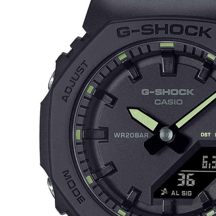G-SHOCK プチサイズ スポーティアクセントカラー GMA-P2100SA-1A2JF レディース 電池式 アナデジ オクタゴン 樹脂バンド ブラック