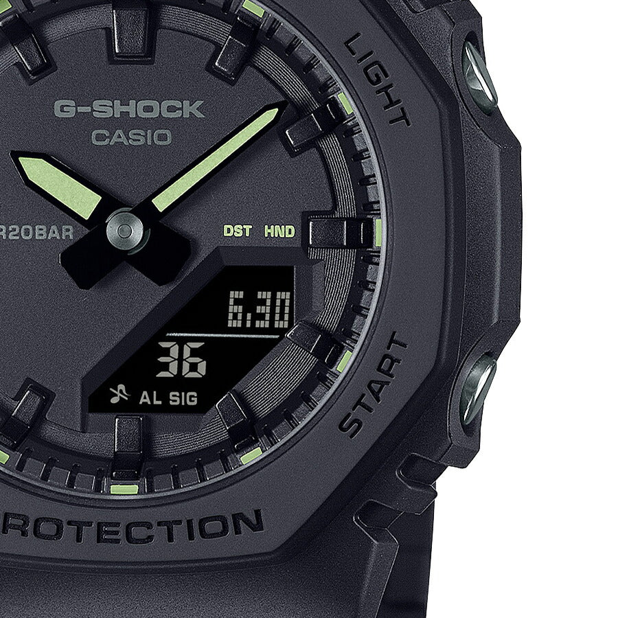 G-SHOCK プチサイズ スポーティアクセントカラー GMA-P2100SA-1A2JF レディース 電池式 アナデジ オクタゴン 樹脂バンド ブラック