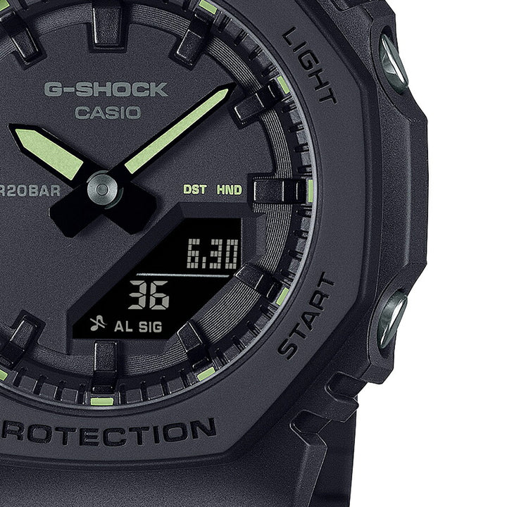 G-SHOCK プチサイズ スポーティアクセントカラー GMA-P2100SA-1A2JF レディース 電池式 アナデジ オクタゴン 樹脂バンド ブラック