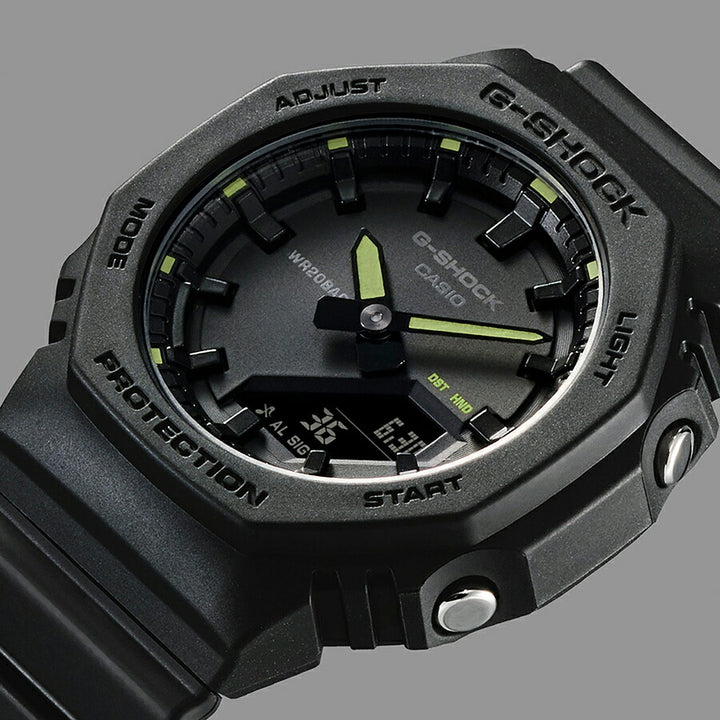 G-SHOCK プチサイズ スポーティアクセントカラー GMA-P2100SA-1A2JF レディース 電池式 アナデジ オクタゴン 樹脂バンド ブラック