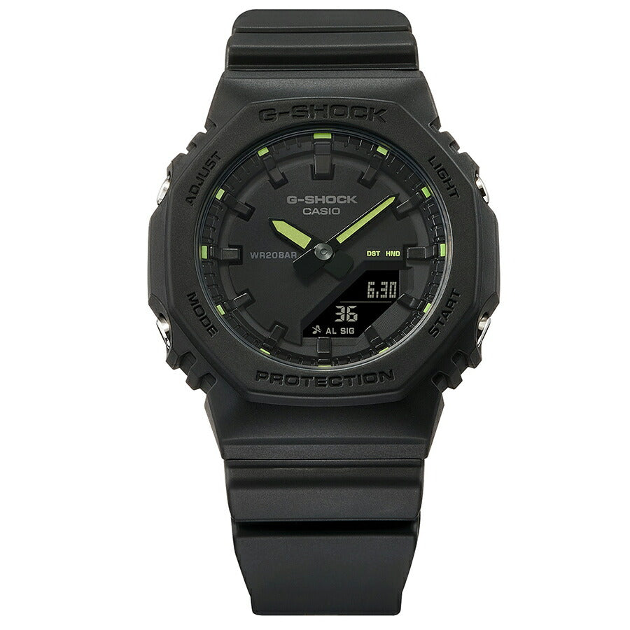 G-SHOCK プチサイズ スポーティアクセントカラー GMA-P2100SA-1A2JF レディース 電池式 アナデジ オクタゴン 樹脂バンド ブラック