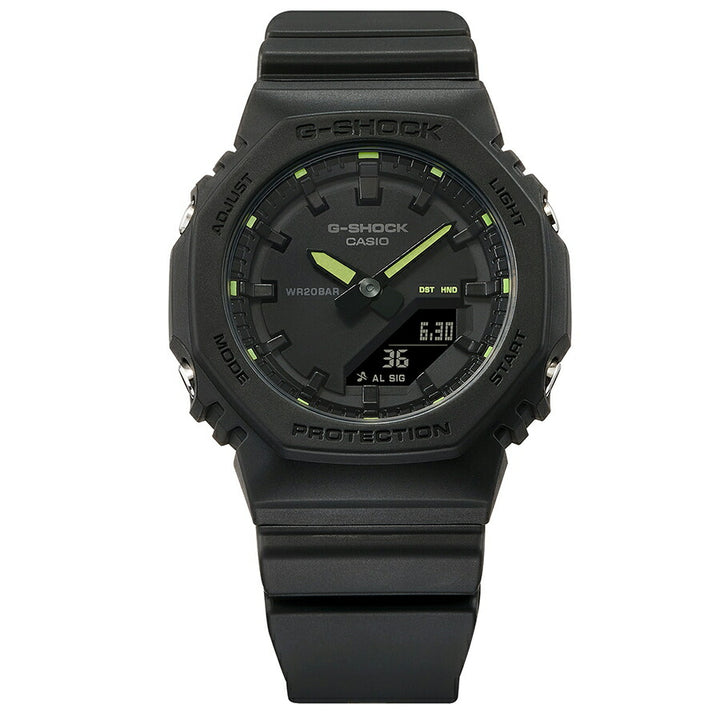 G-SHOCK プチサイズ スポーティアクセントカラー GMA-P2100SA-1A2JF レディース 電池式 アナデジ オクタゴン 樹脂バンド ブラック