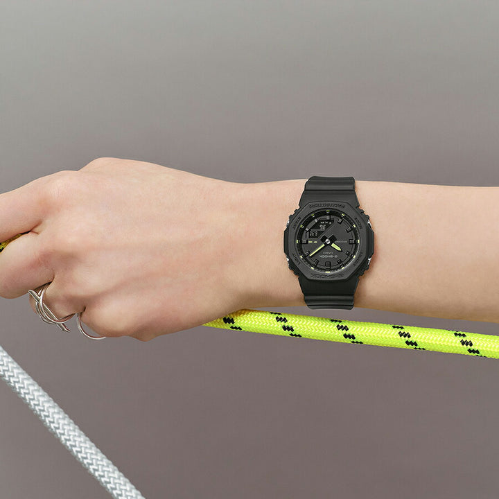 G-SHOCK プチサイズ スポーティアクセントカラー GMA-P2100SA-1A2JF レディース 電池式 アナデジ オクタゴン 樹脂バンド ブラック