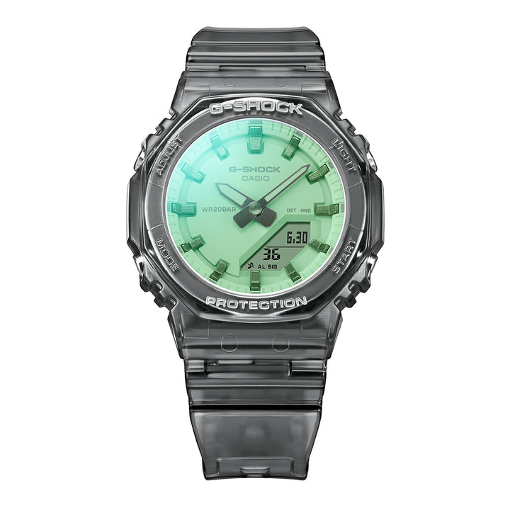 G-SHOCK プチサイズ サマーリフレクション グリーン GMA-P2100SR-1AJF レディース 電池式 アナデジ オクタゴン 樹脂バンド スケルトン