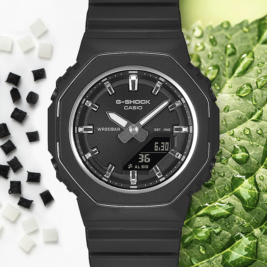 G-SHOCK プチサイズ メタリックベゼルリング GMA-P2110-1AJF レディース 電池式 アナデジ オクタゴン ブラック 反転液晶
