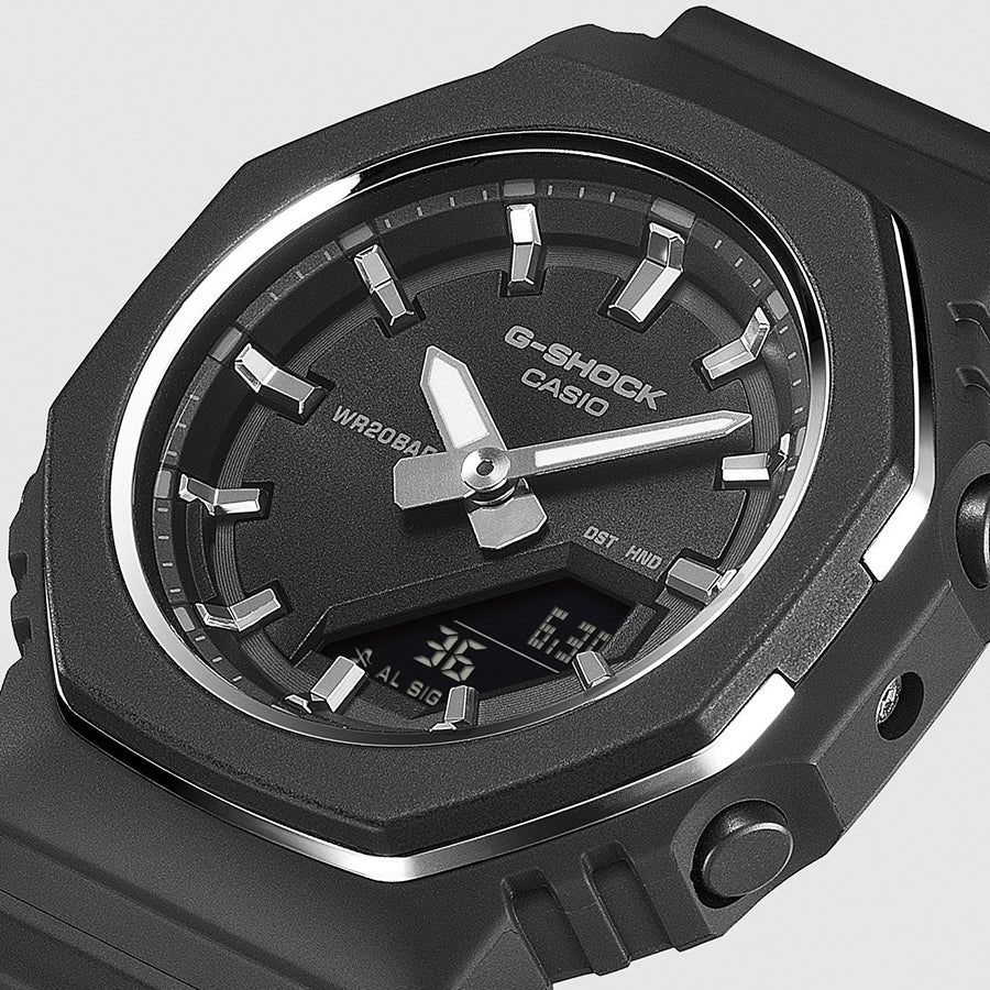 G-SHOCK プチサイズ メタリックベゼルリング GMA-P2110-1AJF レディース 電池式 アナデジ オクタゴン ブラック 反転液晶