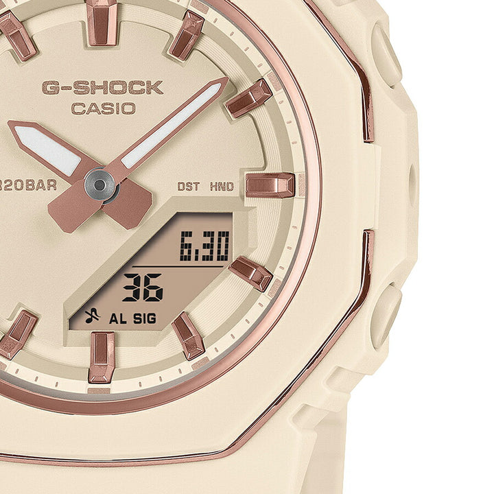 G-SHOCK プチサイズ メタリックベゼルリング GMA-P2110-4AJF レディース 電池式 アナデジ オクタゴン ベージュピンク