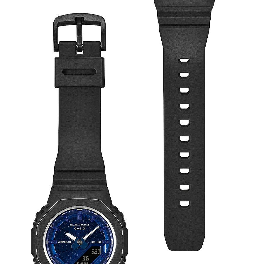 G-SHOCK プチサイズ メタリックベゼルリング ラピスラズリ GMA-P2110SC-2AJF レディース 電池式 アナデジ オクタゴン ネイビー 反転液晶