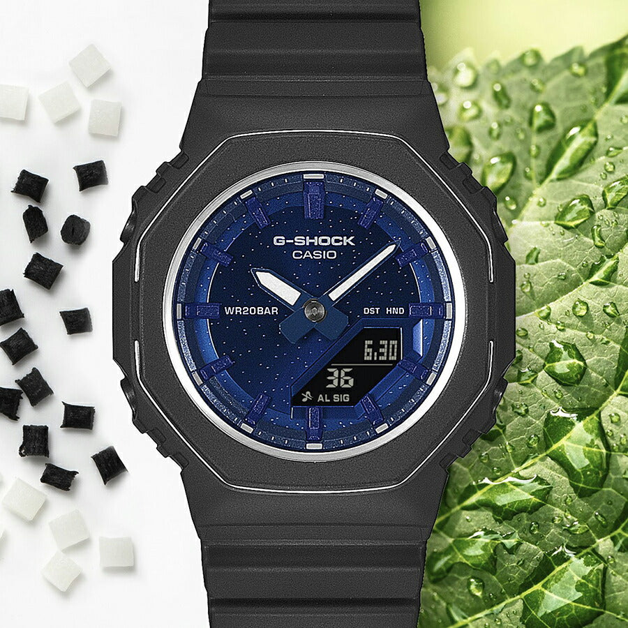 G-SHOCK プチサイズ メタリックベゼルリング ラピスラズリ GMA-P2110SC-2AJF レディース 電池式 アナデジ オクタゴン ネイビー 反転液晶