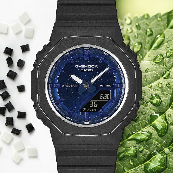 G-SHOCK プチサイズ メタリックベゼルリング ラピスラズリ GMA-P2110SC-2AJF レディース 電池式 アナデジ オクタゴン ネイビー 反転液晶
