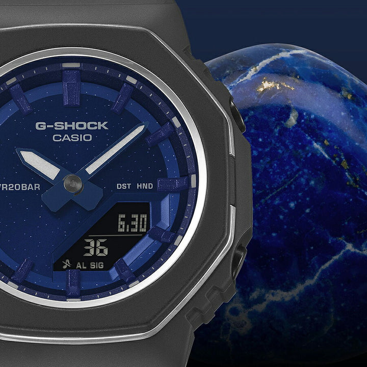 G-SHOCK プチサイズ メタリックベゼルリング ラピスラズリ GMA-P2110SC-2AJF レディース 電池式 アナデジ オクタゴン ネイビー 反転液晶