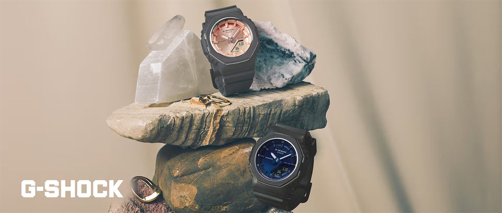 G-SHOCK プチサイズ メタリックベゼルリング ラピスラズリ GMA-P2110SC-2AJF レディース 電池式 アナデジ オクタゴン ネイビー 反転液晶