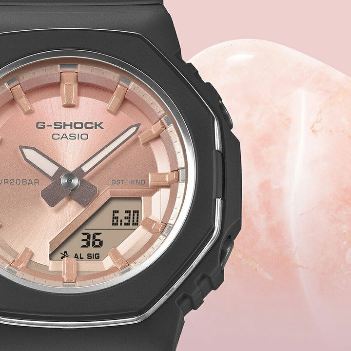 G-SHOCK プチサイズ メタリックベゼルリング ローズクォーツ GMA-P2110SC-4AJF レディース 電池式 アナデジ オクタゴン ピンク