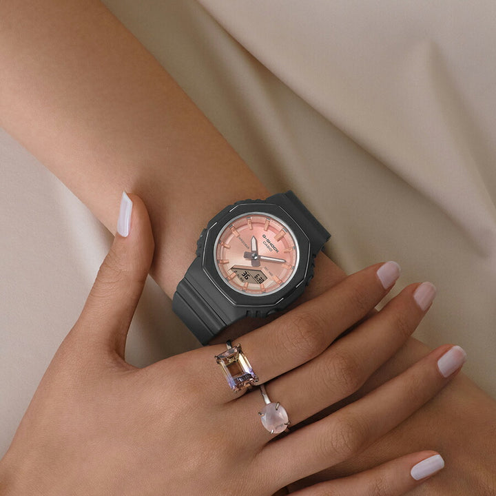 G-SHOCK プチサイズ メタリックベゼルリング ローズクォーツ GMA-P2110SC-4AJF レディース 電池式 アナデジ オクタゴン ピンク