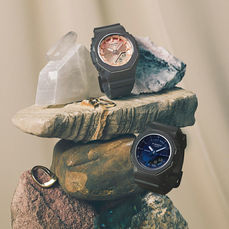 G-SHOCK プチサイズ メタリックベゼルリング ローズクォーツ GMA-P2110SC-4AJF レディース 電池式 アナデジ オクタゴン ピンク