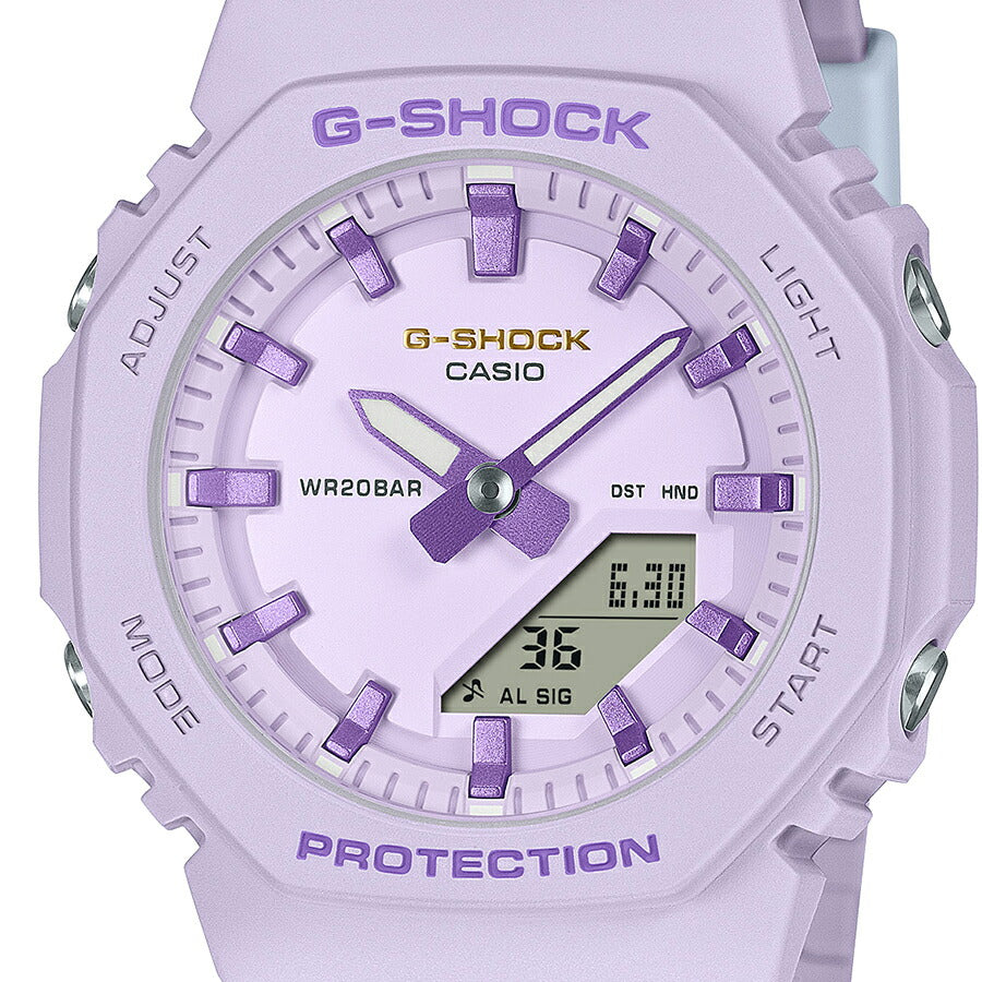 G-SHOCK プチサイズ 国際女性デー 記念モデル ミモザ GMA-P2125W-6AJR レディース 電池式 アナデジ オクタゴン 樹脂バンド パープル 国内正規品 カシオ