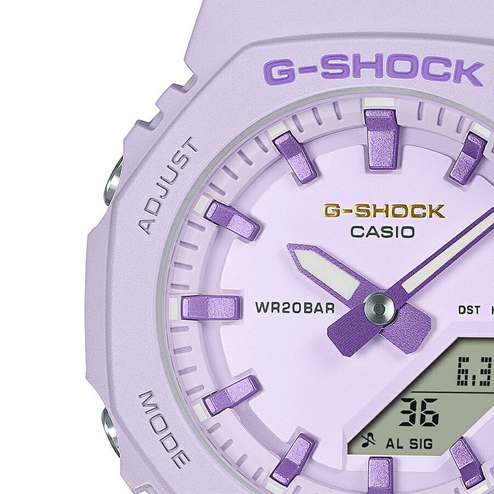 G-SHOCK プチサイズ 国際女性デー 記念モデル ミモザ GMA-P2125W-6AJR レディース 電池式 アナデジ オクタゴン 樹脂バンド パープル 国内正規品 カシオ