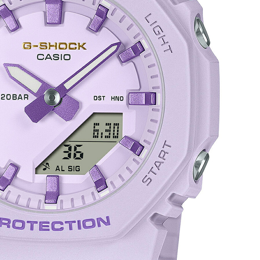 G-SHOCK プチサイズ 国際女性デー 記念モデル ミモザ GMA-P2125W-6AJR レディース 電池式 アナデジ オクタゴン 樹脂バンド パープル 国内正規品 カシオ