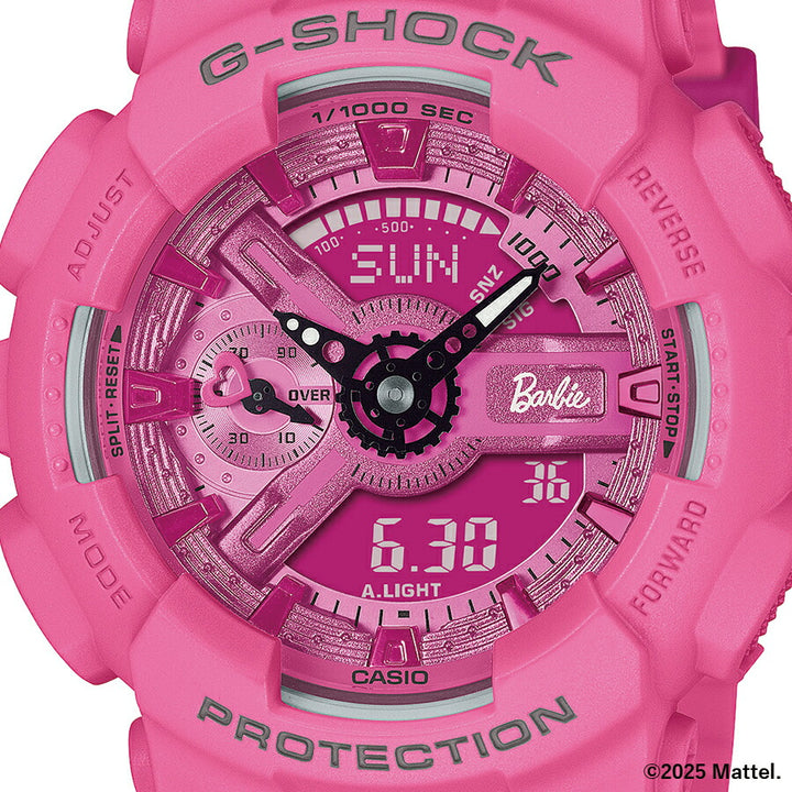 G-SHOCK Barbie コラボレーションモデル GMA-S110BE-4AJR メンズ レディース 腕時計 電池式 アナデジ ビッグケース 樹脂バンド ピンク 国内正規品 カシオ