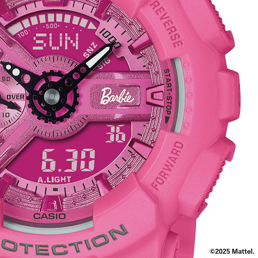 G-SHOCK Barbie コラボレーションモデル GMA-S110BE-4AJR メンズ レディース 腕時計 電池式 アナデジ ビッグケース 樹脂バンド ピンク 国内正規品 カシオ