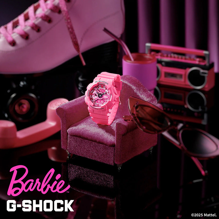 G-SHOCK Barbie コラボレーションモデル GMA-S110BE-4AJR メンズ レディース 腕時計 電池式 アナデジ ビッグケース 樹脂バンド ピンク 国内正規品 カシオ