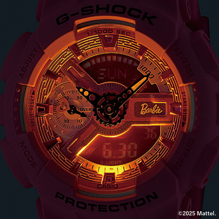 G-SHOCK Barbie コラボレーションモデル GMA-S110BE-4AJR メンズ レディース 腕時計 電池式 アナデジ ビッグケース 樹脂バンド ピンク 国内正規品 カシオ