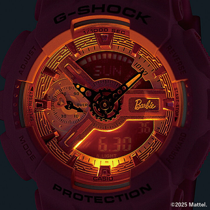 G-SHOCK Barbie コラボレーションモデル GMA-S110BE-4AJR メンズ レディース 腕時計 電池式 アナデジ ビッグケース 樹脂バンド ピンク 国内正規品 カシオ