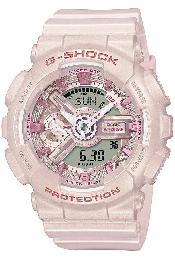 G-SHOCK ミッドサイズ シルキートーンカラーズ ピンク GMA-S110ST-4AJF メンズ レディース 腕時計 電池式 アナデジ 樹脂バンド 国内正規品 カシオ